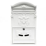 Boite aux lettres design antique blanc murale courrier