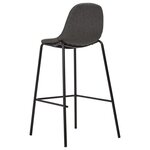 vidaXL Ensemble de bar 3 Pièces Tissu Gris foncé
