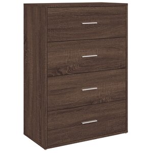 vidaXL Buffet chêne marron 60x31x84 cm bois d'ingénierie