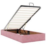 vidaXL Cadre de lit ottoman sans matelas rose 90x200 cm velours