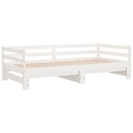 vidaXL Lit coulissant sans matelas blanc 80x200 cm