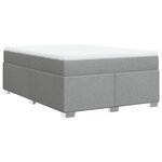 vidaXL Sommier à lattes de lit avec matelas Gris clair 160x200cm Tissu