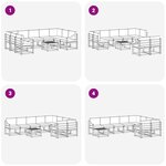 vidaXL Ensemble de canapés d'extérieur 10 Pièces Blanc et Beige