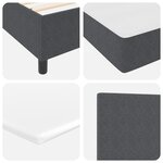 vidaXL Lit Box Spring avec Matelas & LED Gris Anthracite 160x200 cm en Velours Côtelé