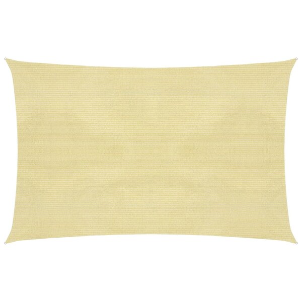 vidaXL Voile d'ombrage 160 g/m² Beige 2 5x3 5 m PEHD