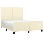 vidaXL Cadre de lit sans matelas crème 140x190 cm similicuir