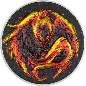 Monnaie PHOENIX Magical Creatures At Night 2 Oz Argent 10$ Palau 2023