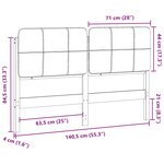 vidaXL Tête de lit capitonnée Marron et Noir 135 cm Pin massif