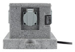 Borne jardin IP44 4 x 16A + 2 interrupteurs câble H07RN-F 3G1 5mm²  4 5mètres - ZENITECH