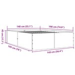 vidaXL Cadre de lit chêne fumé 140x190 cm bois d'ingénierie