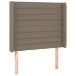 vidaXL Sommier à lattes de lit matelas et LED Taupe 100x200 cm Tissu