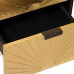 vidaXL Buffet Noir et or 40 x 33 x 75 cm bois de manguier massif
