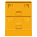 vidaXL Tables de chevet 2 Pièces jaune 34 5x39x44 cm acier