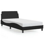vidaXL Cadre de lit Dover noir 100x200 cm similicuir