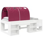 vidaXL Lit haut pour enfants avec rangement Blanc et rouge