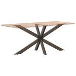vidaXL Pied de table à manger en forme d'araignée noir 150 x 78 x (72-73) cm en acier