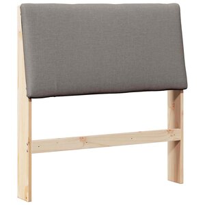 vidaXL Tête de lit capitonnée Taupe 90 cm Pin massif