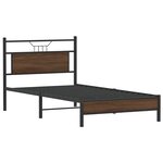 vidaXL Cadre de lit sans matelas chêne marron 107x203 cm