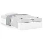 vidaXL Cadre de lit ottoman sans matelas blanc 90x190 cm similicuir