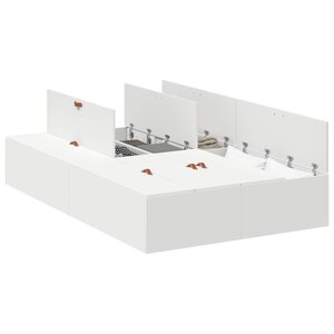 vidaXL Cadre de lit avec rangement avec stockage Blanc 120 x 190 cm