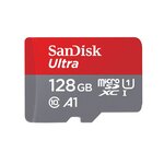 Carte mémoire Micro Secure Digital (micro SD) Sandisk Ultra 128Go SDHC + Adaptateur