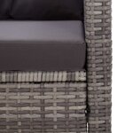 vidaXL Ensemble à dîner de jardin 3Pièces et coussins gris Résine tressée