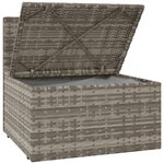 vidaXL Canapé central de jardin et coussin Gris 57x57x56 cm Poly rotin