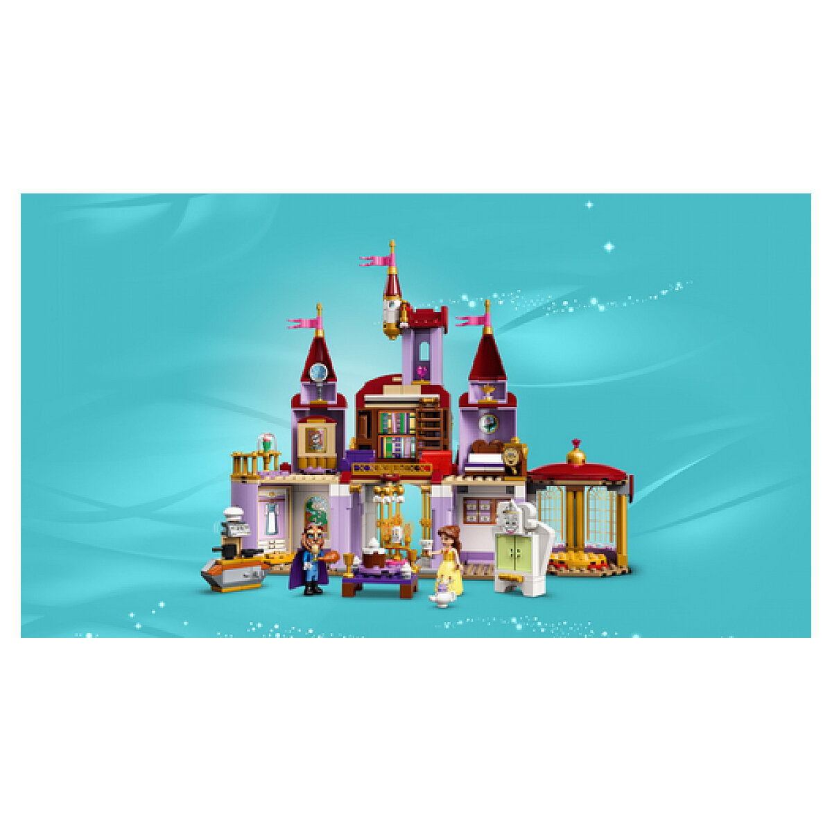LEGO 43196 Disney Le château de la Belle et la Bête, Jouet du Film Disney  avec Mini Figurines - Dès 6 ans