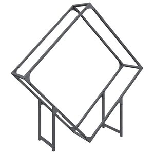 vidaXL Portant de bois chauffage anthracite 100x25x100 cm
