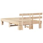 vidaXL Cadre de lit Marron 140 x 190 cm Bois de pin massif
