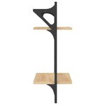 vidaXL Étagères murales à 2 niveaux avec barres 2 Pièces chêne sonoma