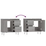 vidaXL Armoire de bain sonoma gris 65x33x60 cm bois d'ingénierie