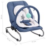 vidaXL Transat pour bébé Bleu marine Acier