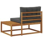 vidaXL Canapé d'extérieur extrémité Naturel 115 x 83 x 73 cm