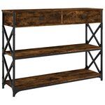 vidaXL Table console chêne fumé 100x28x75 cm bois d'ingénierie