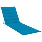 vidaXL Chaise longue de jardin avec coussin Bambou