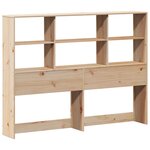 vidaXL Lit bibliothèque sans matelas 140x190 cm bois de pin massif