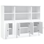 vidaXL Buffets 3 Pièces blanc bois d'ingénierie