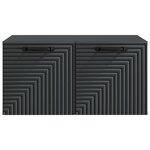 vidaXL Meuble TV mural Noir 59 5 x 41 x 30 cm Bois d'ingénierie