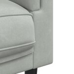vidaXL Ensemble de canapés 3 Pièces avec coussins gris clair velours