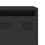 vidaXL Meuble TV noir 202x39x43 5 cm acier laminé à froid