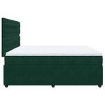 vidaXL Sommier à lattes de lit et matelas Vert foncé 200x200cm Velours