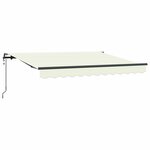 vidaXL Auvent Rétractable Crème 300 x 200 cm tissu