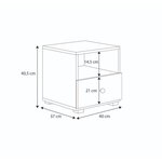Table de Chevet Emi blanc rose