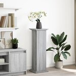 vidaXL Piédestal avec rangement sonoma gris bois d'ingénierie