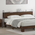 vidaXL Tête de lit de rangement Chêne marron 200 cm Bois d'ingénierie
