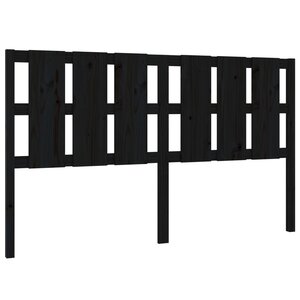vidaXL Tête de lit Noir 165 5x4x100 cm Bois massif de pin
