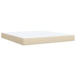 vidaXL Sommier à lattes de lit avec matelas Crème 180x200 cm Tissu
