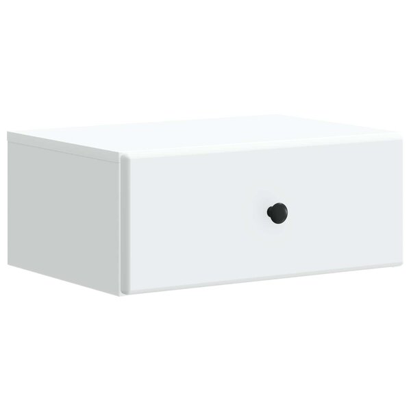 vidaXL Cabinet de chevet mural avec tiroir Blanc 49 x 34 5 x 20 cm
