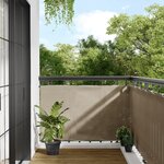 vidaXL Écran de balcon taupe 90x1000 cm 100  polyester oxford